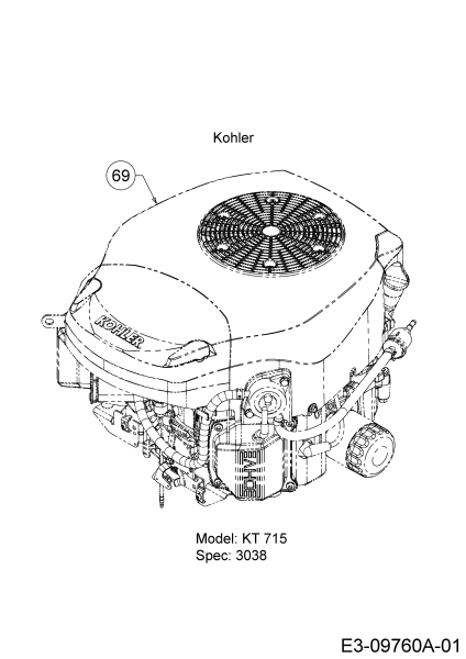 Cub Cadet Ersatzteile Zero Turn RZT S 42 17BICBDS603  (2016) Motor Kohler