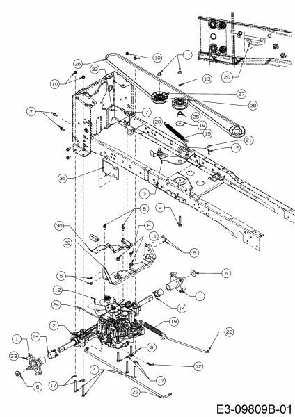 Ersatzteile Troy-Bilt Gartentraktoren Super Bronco GT 54 FAB Typ: 14A7A3KA066 (2016) Fahrantrieb