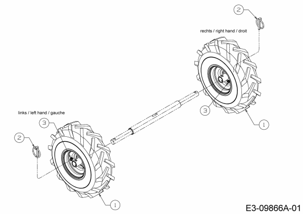 Ersatzteile Troy-Bilt Motorhacken Bronco 14 Typ: 21D-64M8766  (2016) Räder 11x4