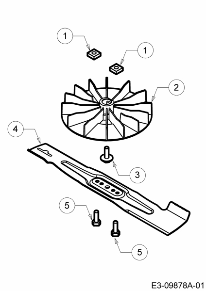 Ersatzteile WOLF-Garten Elektro Rasenmäher ohne Antrieb Expert 34 E Typ: 18CWF1S-C50  (2018) Messer, Messeraufnahme 