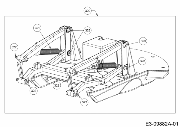 Ersatzteile WOLF-Garten Mähroboter Loopo S300 Typ: 22AXDAHA650 H (2020) Rahmen 