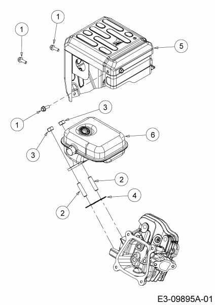 Ersatzteile MTD-Motoren Horizontal 165-WUA Typ: 752Z165-WUA  (2019) Auspuff