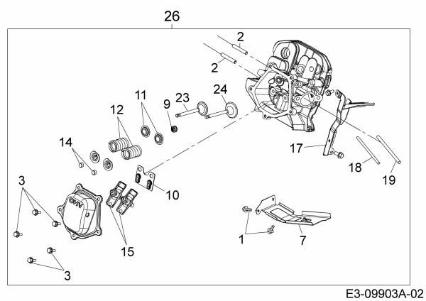 Ersatzteile MTD-Motoren Horizontal 683-WH Typ: 752Z683-WH  (2017) Zylinderkopf