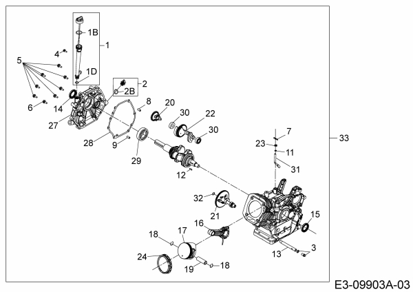 Ersatzteile MTD-Motoren Horizontal 683-WH Typ: 752Z683-WH  (2017) Rumpfmotor