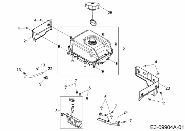 Ersatzteile MTD-Motoren Horizontal 683-WH Typ: 752Z683-WH  (2017) Tank
