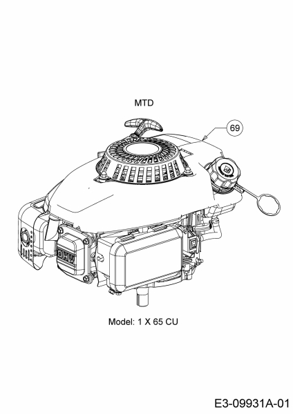 Ersatzteile Troy-Bilt Laubsauger mit Häckselfunktion CSV 070 Typ: 24A-07MP766  (2014) Motor MTD