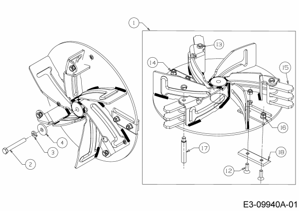 Ersatzteile MTD Laubsauger mit Häckselfunktion 202 Typ: 24A-202K678  (2018) Rotor;Messer 