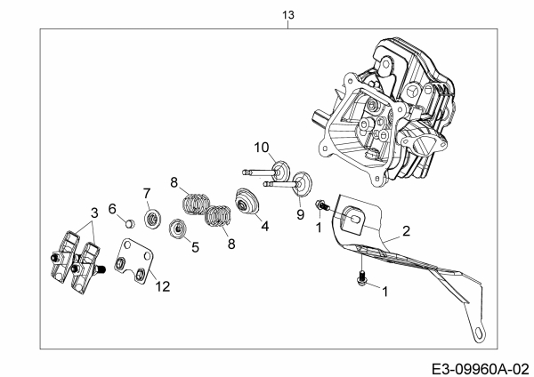 Ersatzteile MTD-Motoren Horizontal 670-JH Typ: 752Z670-JH  (2019) Zylinderkopf
