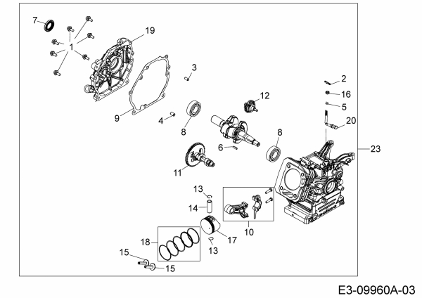 Ersatzteile MTD-Motoren Horizontal 670-JH Typ: 752Z670-JH  (2019) Rumpfmotor