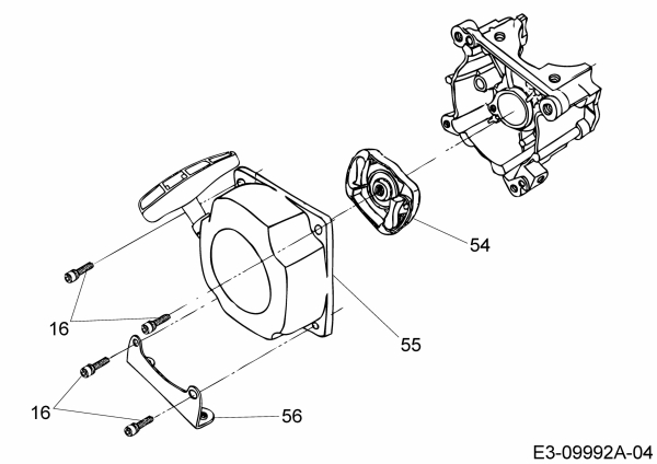 Ersatzteile MTD Motorsense Smart BC 33 D Typ: 41ATG1K-678  (2020) Reversierstarter 