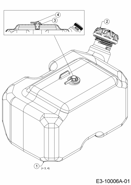 Ersatzteile WOLF-Garten Rasentraktor 106.185 H Typ: 13BLA1VR650  (2019) Tank 