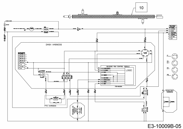 Cub Cadet Ersatzteile Rasentraktoren XT1 OS96 13A8A1CF603  (2019) Schaltplan Elektromagnetkupplung