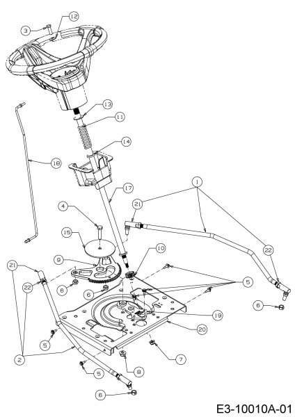 Cub Cadet Ersatzteile Rasentraktoren XT1 OS96 13A8A1CF603  (2017) Lenkung