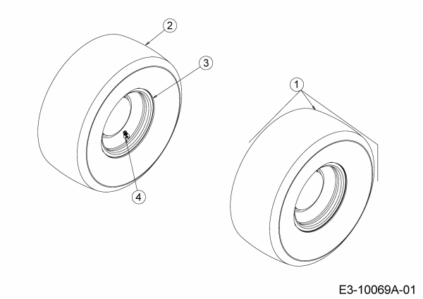 Cub Cadet Ersatzteile Zero Turn XZ2 117I 17BWCBYT603  (2021) Räder hinten 18x8.5