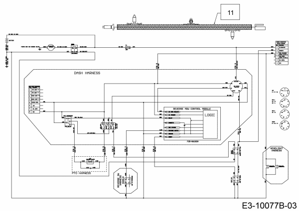 Ersatzteile Black Edition Rasentraktoren 275-106 TWIN H Typ: 13BAA1KR615  (2020) Schaltplan Elektromagnetkupplung
