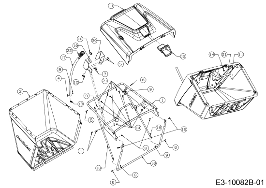 Cub Cadet Ersatzteile Rasentraktoren XT1 OR95 13B8A1CB603  (2020) Grasfangeinrichtung