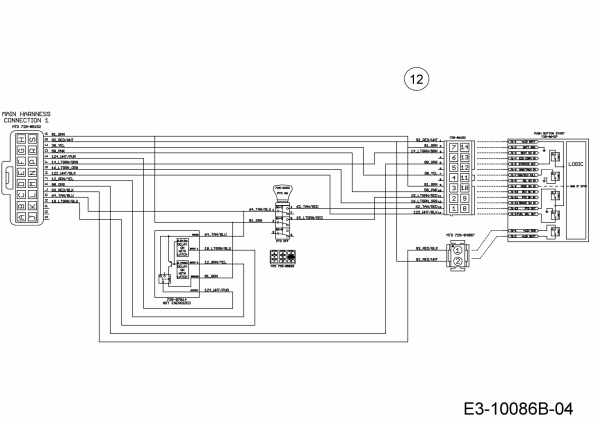 Cub Cadet Ersatzteile Rasentraktoren XT3 QR106E 13BIA5CR603  (2020) Schaltplan Elektromagnetkupplung