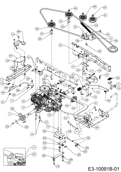 Cub Cadet Ersatzteile Rasentraktoren XT3 QR106E 13BIA5CR603  (2020) Fahrantrieb