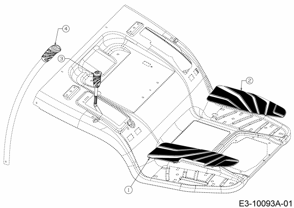 Cub Cadet Ersatzteile Rasentraktoren XT3 QR106E 13BIA5CR603  (2020) Handgriffe, Trittbrettbelag