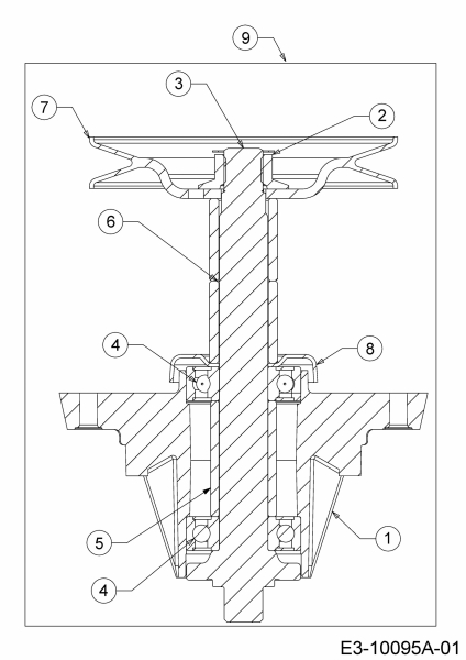 Ersatzteile Greenbase Rasentraktoren V 182 I Typ: 13ATA1KB618 (2020) Messerspindel 618-07286