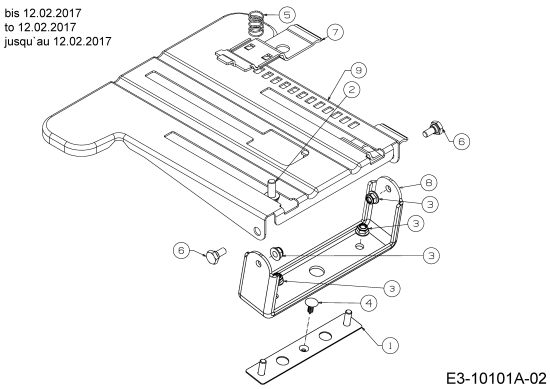 Cub Cadet Ersatzteile Rasentraktoren XT1 OR95 13A8A1CB330  (2017) Sitzträger bis 12.02.2017