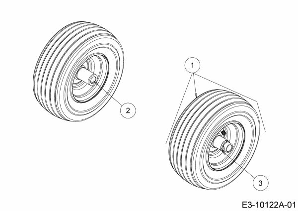 Ersatzteile MTD Zero Turn Z 170 DH Typ: 17AMCACS678  (2017) Räder vorne 11x4 