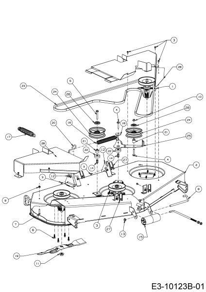 Cub Cadet Ersatzteile Gartentraktoren XT3 QS137 14CIA5CA603  (2020) Mähwerk A (54/137cm)