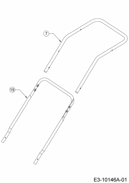 Ersatzteile WOLF-Garten Elektro Rasenmäher ohne Antrieb Expert 40 E Typ: 18BWH1K-650  (2016) Holm 