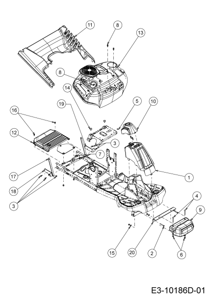 Cub Cadet Ersatzteile Rasentraktoren LR1 MR76 13B726HD603 (2020) Verkleidungen