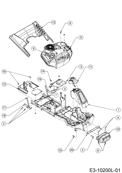 Cub Cadet Ersatzteile Rasentraktoren LR1 NR76 13C226HD603  (2020) Verkleidungen