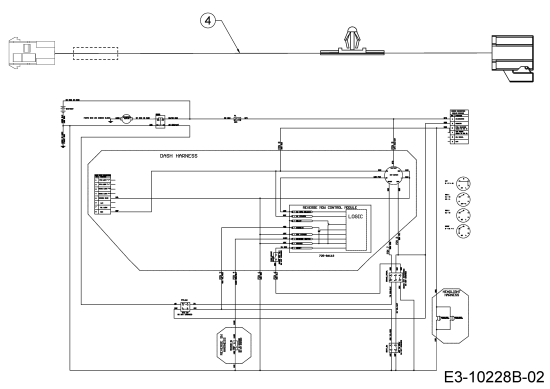 Cub Cadet Ersatzteile Rasentraktoren LX 42 13AZA4CS330  (2018) Schaltplan Rückwärtsgang