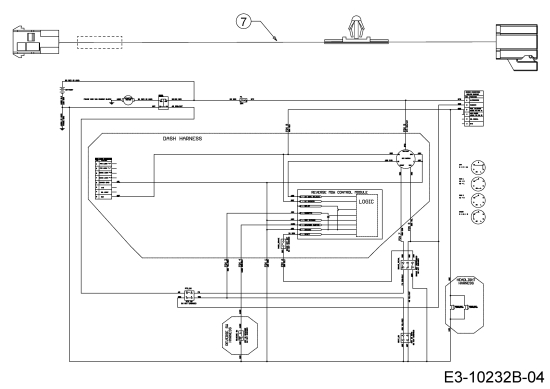 Cub Cadet Ersatzteile Rasentraktoren LX 46 13BPA4CN330  (2018) Schaltplan Rückwärtsgang