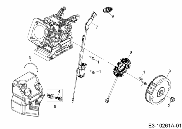 Ersatzteile MTD-Motoren Horizontal 670-WHA Typ: 752Z670-WHA  (2018) Zündung