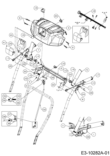 Cub Cadet Ersatzteile Schneefräsen 730 HD TDE 31AY77KZ603  (2018) Armaturenbrett, Schalthebel