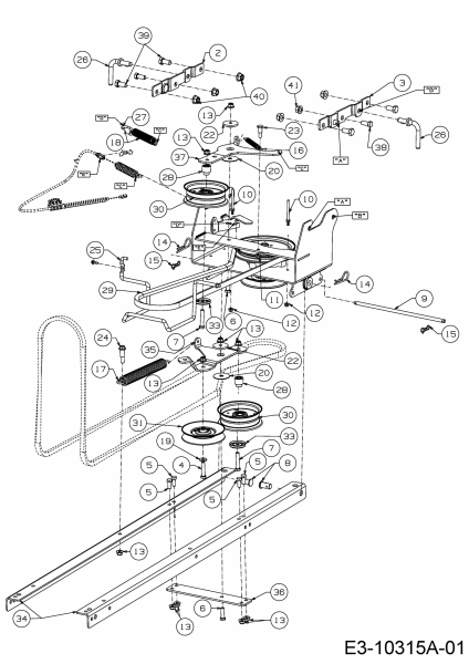 Ersatzteile Zubehör Garten- und Rasentraktoren Schneefräsen für A Serie (NX 15) Seitenauswurf Typ: 19A40024100  (2017) Einschaltmechanismus Antriebsspindel
