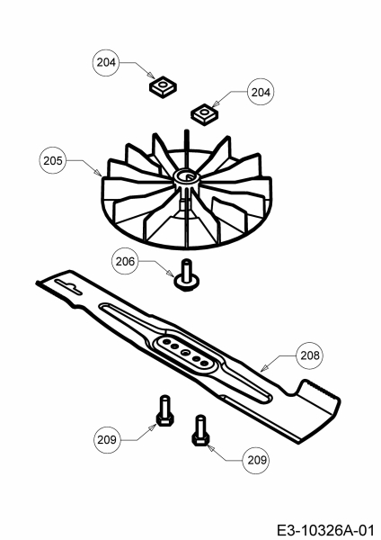 Ersatzteile WOLF-Garten Elektro Rasenmäher ohne Antrieb Expert 37 E Typ: 18BWG1H-C50  (2014) Messer, Messeraufnahme 