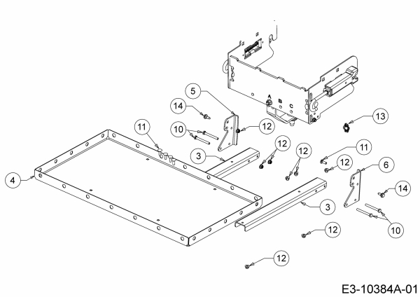 Ersatzteile Zubehör Garten- und Rasentraktoren Gepäckträger für A Serie (NX 15) Seitenauswurf Typ: 19A30029100  (2018) Gepäckträger
