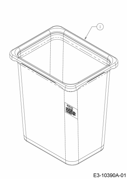 Ersatzteile Zubehör Garten- und Rasentraktoren Grasfangeinrichtung für A Serie (NX-15) mit Mähwerk S (42/107cm) Typ: 19A30030100  (2019) Grasfangsack