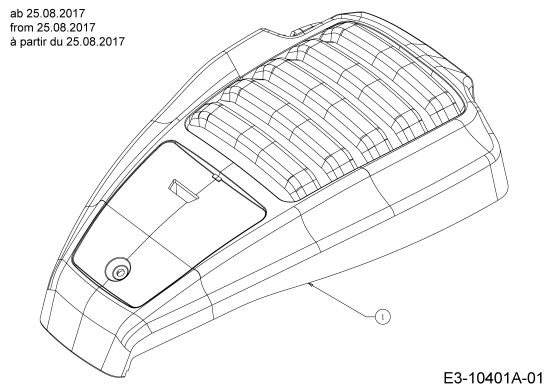 Cub Cadet Ersatzteile Motormäher mit Antrieb LM3 ER53 12AQC6J4603   (2020) Motorhaube ab 25.08.2017