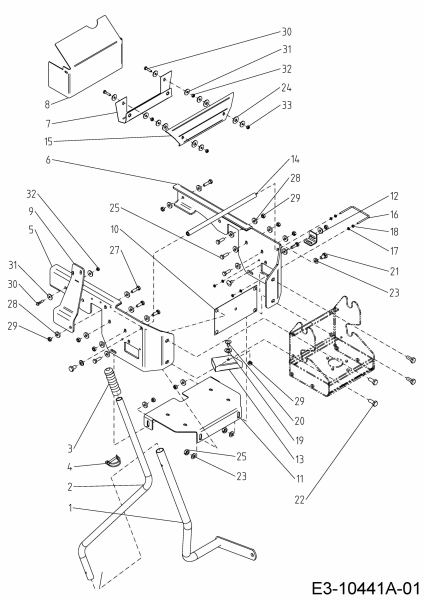 Ersatzteile Zubehör Garten- und Rasentraktoren Antriebe Tielbürger Anbaugeräte für A-Serie (NX-15) Anbauteile RD Typ: 196-610-000  (2018) Anbauteile für Heckauswurf