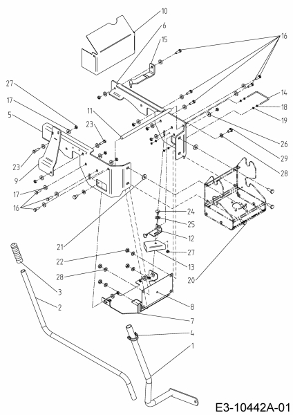 Ersatzteile Zubehör Garten- und Rasentraktoren Antriebe Tielbürger Anbaugeräte für A-Serie (NX-15) Anbauteile SD Typ: 196-611-000  (2018) Anbauteile für Seitenauswurf