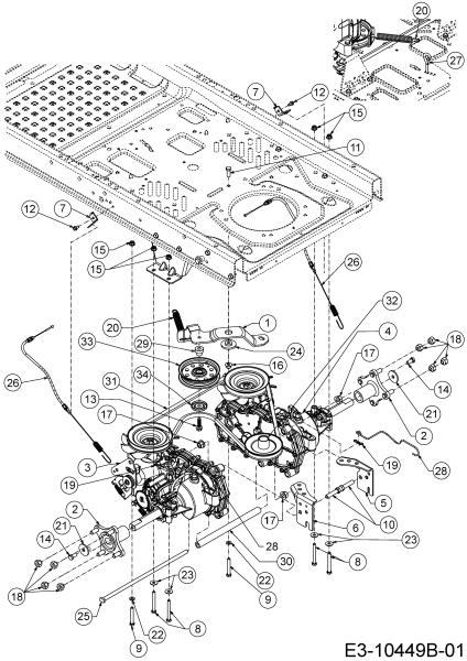 Cub Cadet Ersatzteile Zero Turn XZ1 137 17CICACW603  (2019) Fahrantrieb