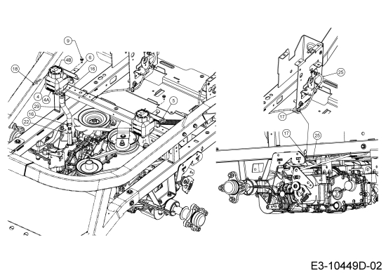 Cub Cadet Ersatzteile Zero Turn XZ5 L137 17AIEACI603 (2020) Fahrantrieb bis 06.09.2020
