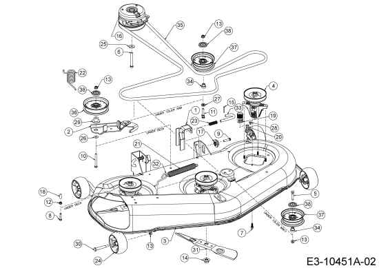 Cub Cadet Ersatzteile Zero Turn XZ2 127 17BICBYQ603  (2020) Mähwerk Q (50/127cm)