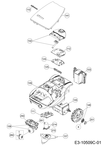 Ersatzteile Robomow Mähroboter MC400 (Black) Typ: PRD7004P2  (2016) Grundgerät