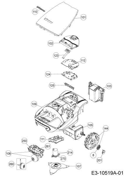 Ersatzteile Robomow Mähroboter RC304U Typ: PRD7004YG  (2017) Grundgerät