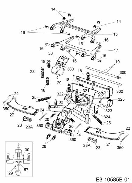 Ersatzteile Robomow Mähroboter MS 1800 Typ: PRD6200Y  (2014) Frontplatine, Höhenverstellung, Schwimmer