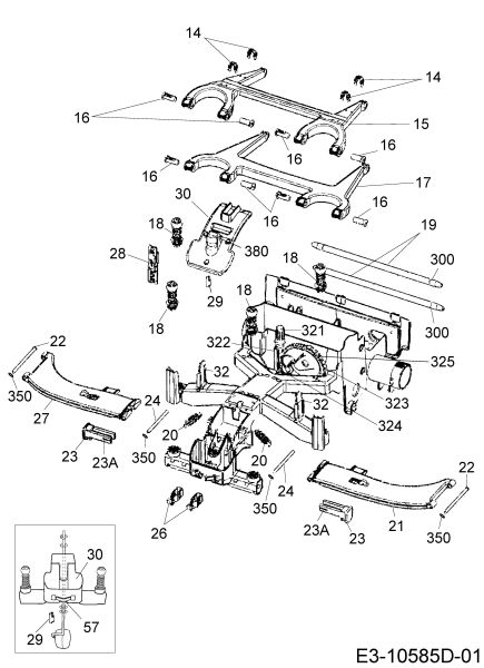 Ersatzteile Robomow Mähroboter RS615 (Green) Typ: PRD6100C  (2016) Frontplatine, Höhenverstellung, Schwimmer