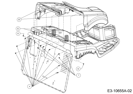 Cub Cadet Ersatzteile Rasentraktoren XT2 PR95 13CGA1CB603  (2020) Sitzwanne