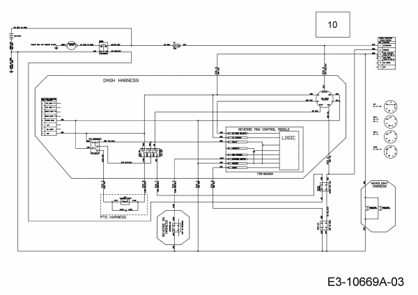 Ersatzteile WOLF-Garten Rasentraktor 95.180 H Typ: 13BTA1VB650  (2018) Schaltplan Elektromagnetkupplung 